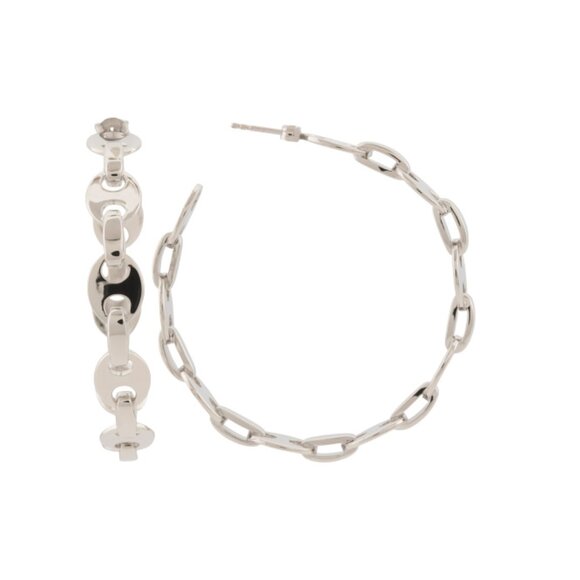 PACO RABANNE Silver Made In Thailand Eight Nano Hoop Earrings - Picture 1 of 2